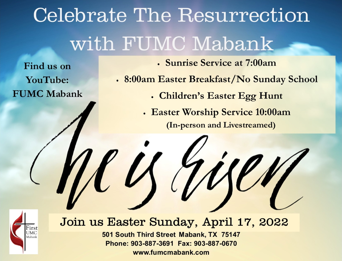 Easter Sunday  at First UMC Mabank