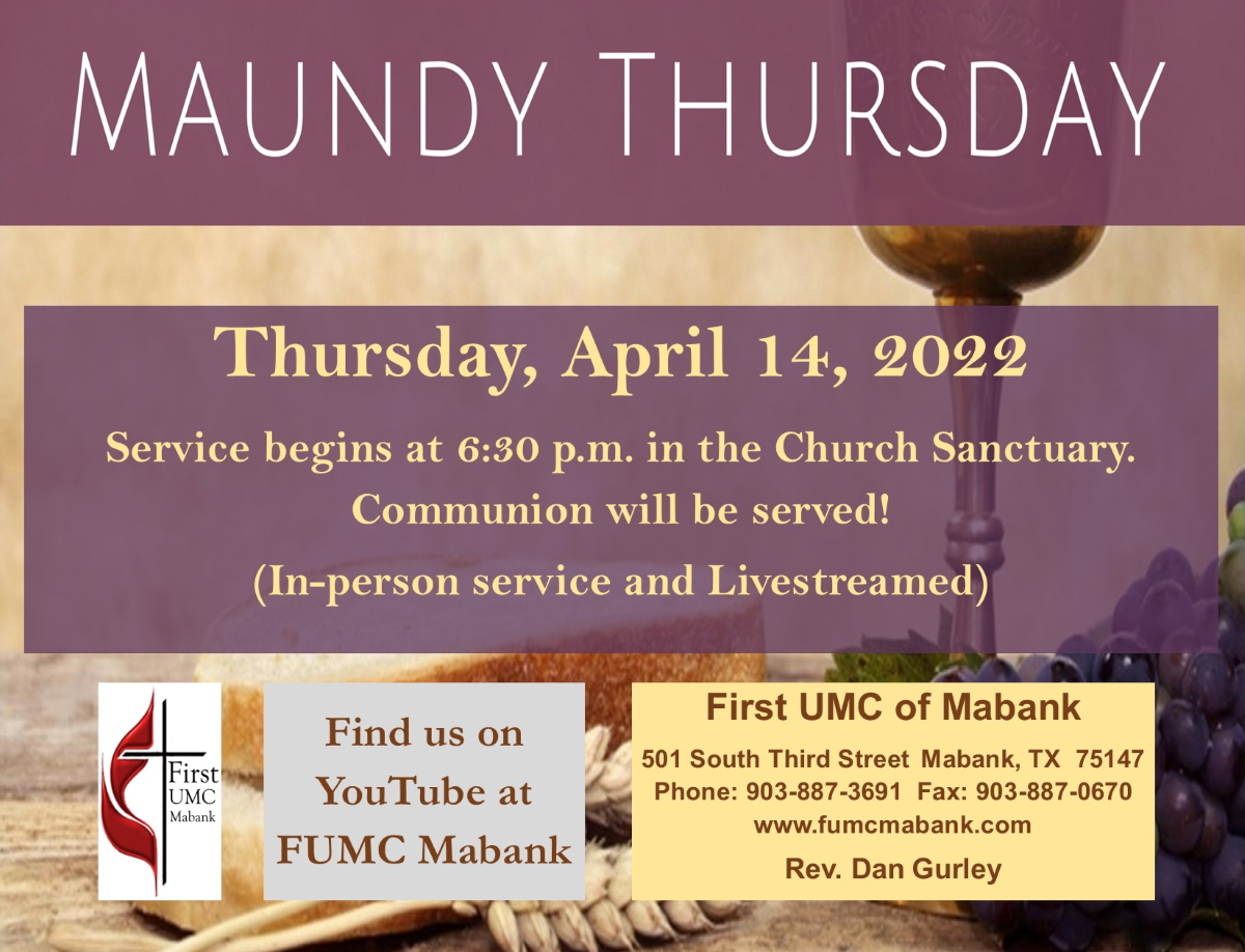 Maundy Thursday at First UMC Mabank